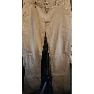 Carhartt Pants Mens 38x34 Loose Fit Canvas Utility Carpenter Straight New CR50